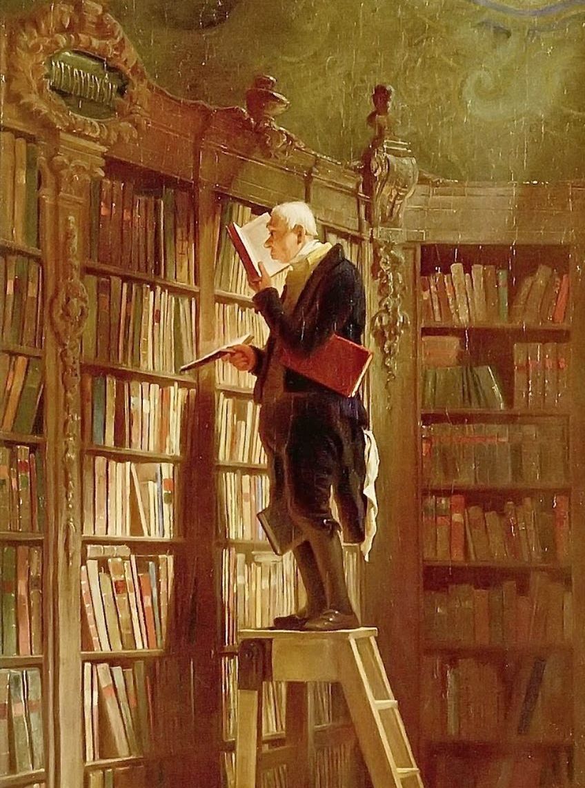 Carl Spitzweg, The bookworm, 1850 - Museo Georg Schäfer, Schweinfurt